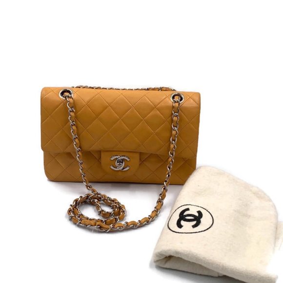 Authentic CHANEL Classic Small Flap Orange Bag - Picture 3 of 14